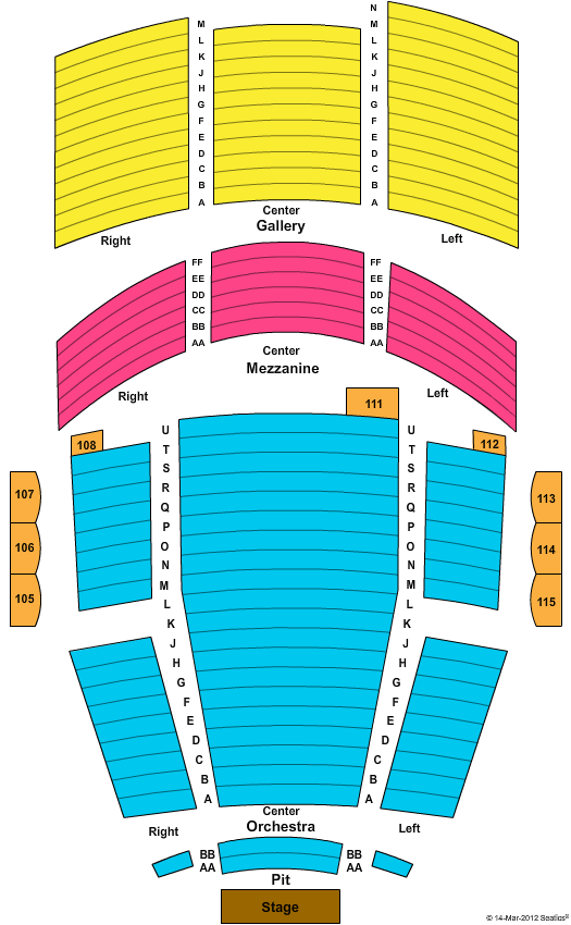 Donny And Theater Seating Chart