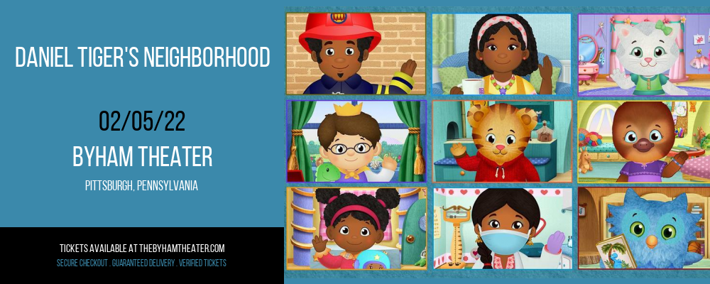 Daniel Tiger's Neighborhood at Byham Theater tickets Daniel Tiger's Neighborhood at Byham Theater